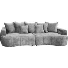 Livetastic Boxspringsofa Grau Sofa 292cm 4-Sitzer