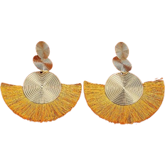 Shein Tassel Decor Round Drop Earrings