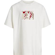 Calvin Klein Röda Överdelar Calvin Klein Relaxed Logo T-shirt - White