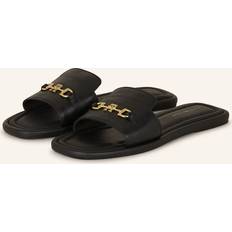 Tommy Hilfiger Pantofole e Sandali Tommy Hilfiger Mules Plates En Cuir - Nero