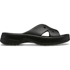 Crocs Pink Sandaler Crocs Women Classic Cross Strap Slides - Black
