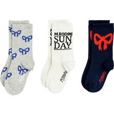 68/74 Strumpor Barnkläder Mini Rodini Girls Organic Cotton Socks - Blue/Grey
