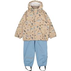 Elastic Cuffs Rain Sets Mikk-Line Kid's PU Rain Set Magic Rec - Beige