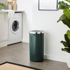 Dunelm Plastic Swing Lid 35L Bin Bottle Green