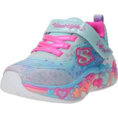 Skechers Eternal Heart Lights - Lyseblå/Orange/Pink