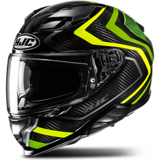 HJC Crosshjelme Motorcykelhjelme HJC F71 Carbon Nevio Hjelm - Sort/Grøn/Gul Voksen