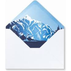 Grattiskort & Inbjudningskort Montblanc Bergtryck Fotopappersset med Kort och Kuvert