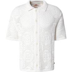 Herre - Hvid Trøjer Levi's Sweater Camp Shirt Pointelle C - Blå
