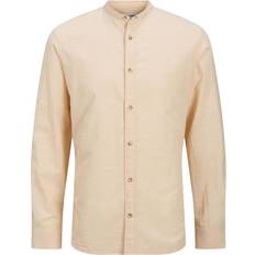 Orange Skjorter Jack & Jones Summer Band Shirt LS Peach Parfait