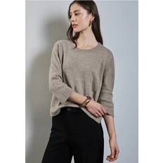 Street One Kläder Street One Damen Pullover mit Rundhals - Beige