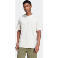 Adidas Natural T-shirts adidas Men's Essentials 3-Stripes Single Jersey T-Shirt - Beige