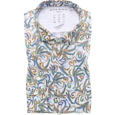 Eterna Slim Fit Performance Shirt in Apricot Printed