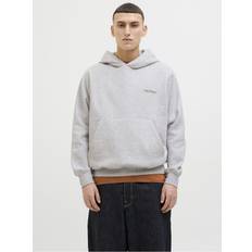 Bruna - Skinn Tröjor Jack & Jones Baktryck Hoodie Vit