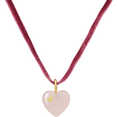 Rubiner Halsband Maanesten Love Choker Halsband - 925 Sterling Silver/Velvet String