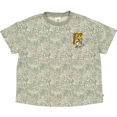 Leopard Överdelar Müsli Leopard Big T-Shirt - Soft Green/Poesi Green