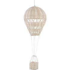 Decorazioni murali Beliani Heißluftballon Hängedeko Rattan Natürlich Beige 60 cm