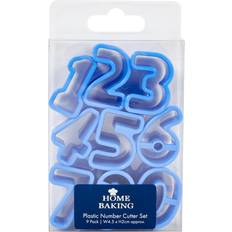 Cookie Cutters Set of 9 Plastic Number Cutters - Light Blue Cookie Cutter