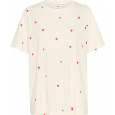 Ull T-shirts Saint Tropez Dagnisz Tshirt Dam Kortärmade T-shirts - Ice Flame Hearts