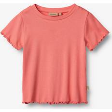 12-18M - Orange Överdelar Wheat T-shirt - Rib - Irene - Light Coral