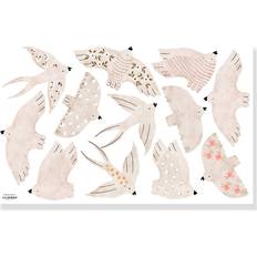Grey Wall Decor Kid's Room Lilipinso Swallow Sticker Sheet Grey