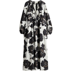 H&M Dame Hvit Oversized kjole med snøring
