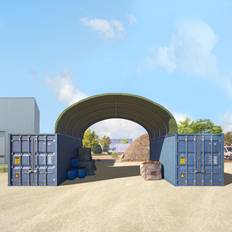 Förrådstält på rea Toolport Containertak 6x6m PVC Mörkgrön