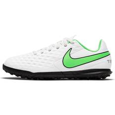 Nike White Football Shoes Nike Jr Tiempo Legend 8 Club TF Turf - White