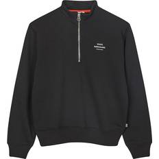 Mads Nørgaard Sweatshirts Børnetøj Mads Nørgaard Copenhagen Mix Sweatshirt - Crewie Half Zip - Jet Black