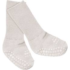 Barnkläder Go Baby Go Ivory Glitter Non-Slip Strumpor I Bambu - Ivory Glitter