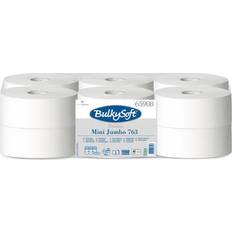 Toiletpapir Jumbo Mini 2-lag P 145 m Hvid Premium Ø19 cm 12 rl