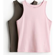 H&M Rosa Linnen H&M Ladies Sports Vest Tops 2-pack - Pink