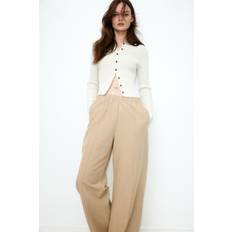 Linen Trousers H&M Linen Blend Trousers - Beige