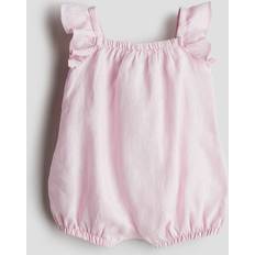 Baby romper Barnkläder H&M Baby Romper I Linne - Ljusrosa