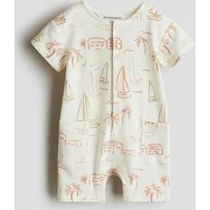 1-3M Playsuits Children's Clothing H&M Cotton Romper Suit - White
