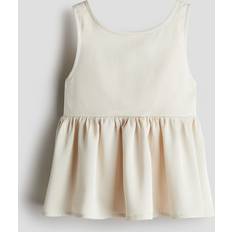 Recycled Materials Blouses & Tunics Children's Clothing H&M Girls Beige Satin Peplum Top - Beige