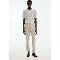 H&M Croppad Byxa Slim Fit - Beige