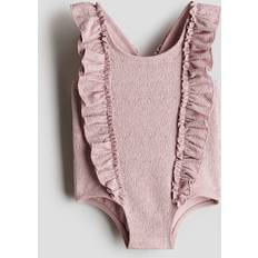 H&M Frilled Swimsuit - Dusty Pink