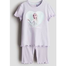 Purple Night Garments H&M Natsæt Med Tryk - Lilla