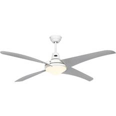 Silver Ceiling Fans CasaFan Ceiling Fan Mirage White-Silver with Light & Remote