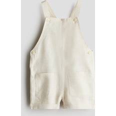 1-3M Jumpsuits Children's Clothing H&M Linen Dungaree Shorts - Beige