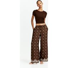 H&M Wide Drawstring Trousers - Beige