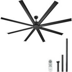 VEVOR Alu Deckenventilator 213 cm DC Motor Schwarz