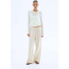 H&M Linnebyxa Med Dragsko - Beige