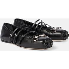 Gucci Shoes Gucci Horsebit Leather Ballet Flats - Black