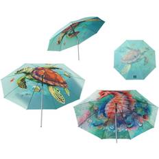 Blåa Parasoll på rea BigBuy Outdoor Marin Strandparasol Ø 240 cm