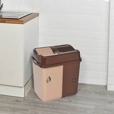 Rebrilliant Duo Kitchen Bin Waste Garbage Can 2 Compartments with Base Connectors 60L