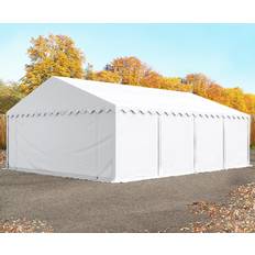 Toolport Lagerzelt 5x8 m Zelthalle Unterstand Weidezelt PVC Plane 700 N Wasserdicht in Weiß