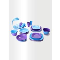 Plastic Dinner Sets Eco Unbreakable Durable Plastic of 22 Azure Violet Dinner Set