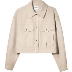 Bershka Outerwear Bershka Trucker Jacket - Beige