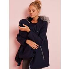 Vertbaudet 3-in-1 Adaptable Maternity and Post Maternity Parka Dark Blue